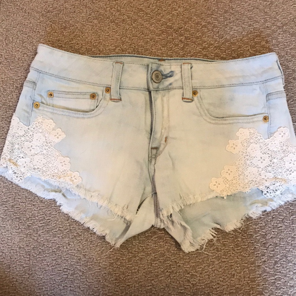 American Eagle Embellished Jean Shorts